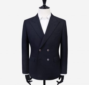 เสื้อสูท Navy Glen Check Wool Double-Breasted Suits 14 เสื้อสูท Navy Glen Check Wool Double-Breasted Suits
