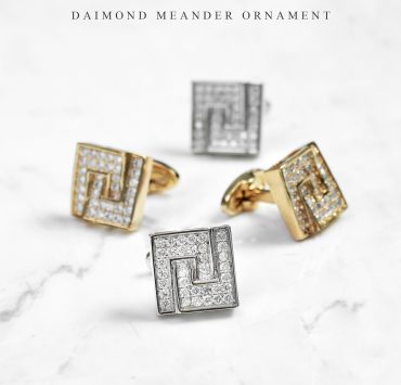 คัฟลิงก์ Cufflinks American Diamonds Meander Ornament 13 คัฟลิงก์ Cufflinks American Diamonds Meander Ornament