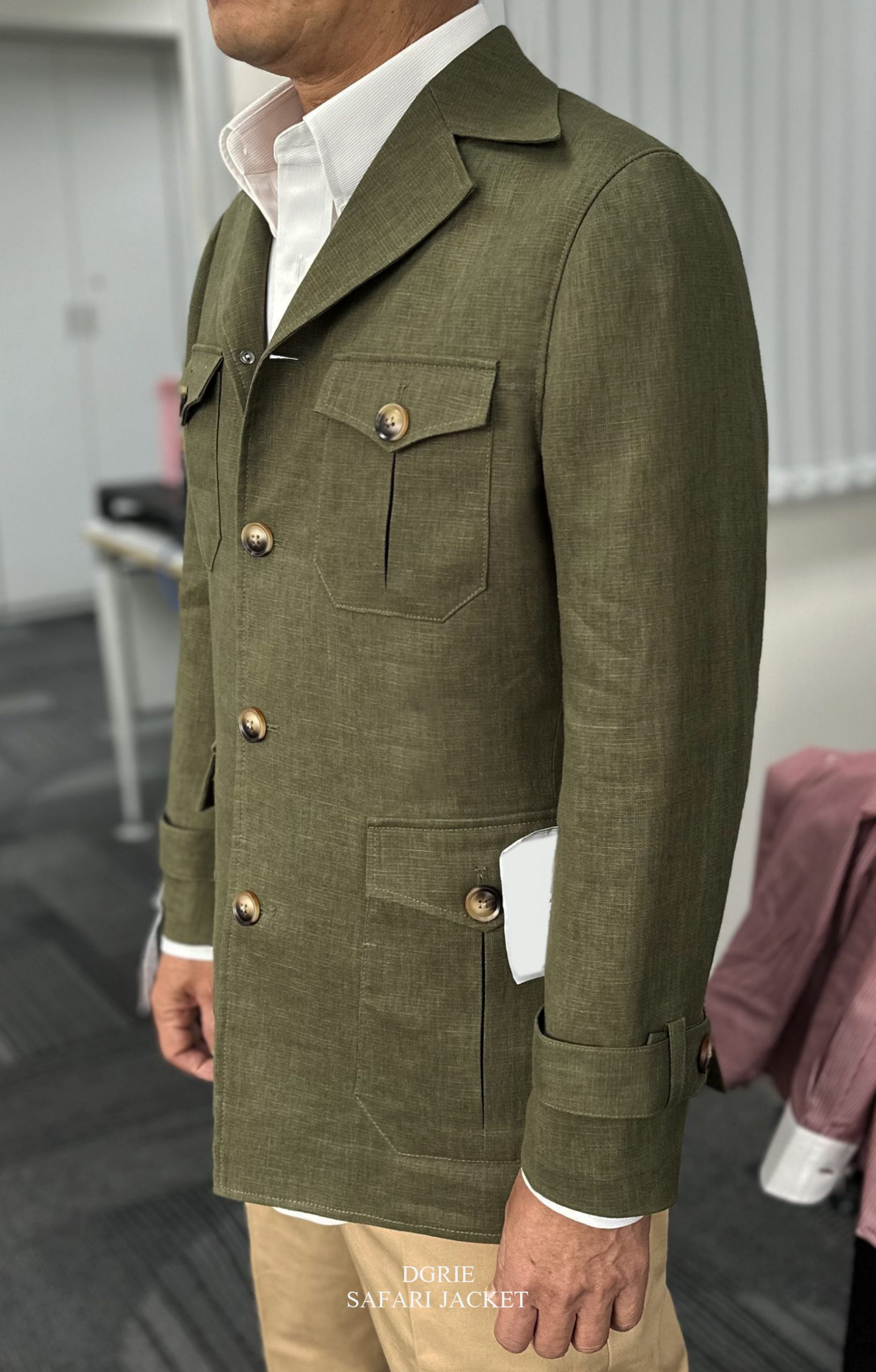 DGRIE Olive Green Safari Jacket
