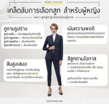 เคล็ดลับการเลือกสูท สำหรับผู้หญิง How to choose the best women’s suits?