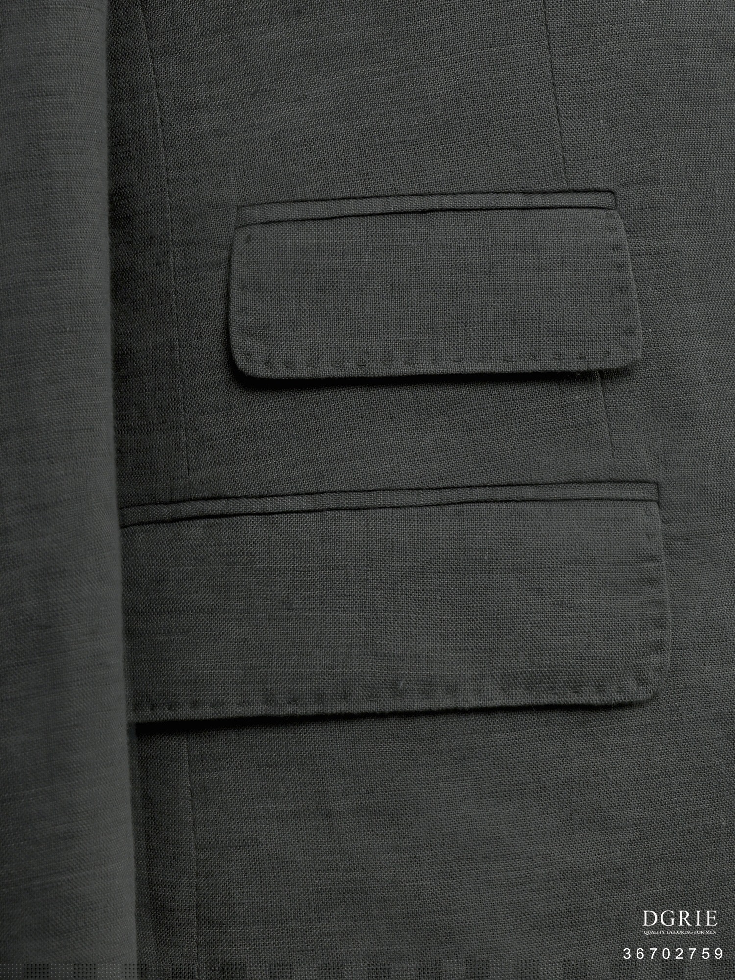 เสื้อสูท ลินินสีเขียวอมเทา Juniper Green Poland Linen Unlining Sport Jacket