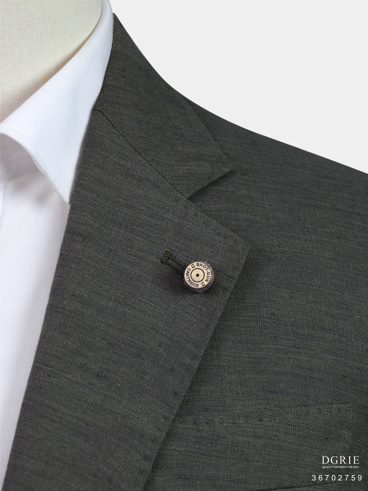 เสื้อสูท ลินินสีเขียวอมเทา Juniper Green Poland Linen Unlining Sport Jacket