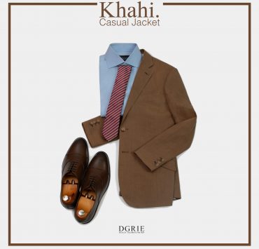 เสื้อสูทลินิน สีน้ำตาล Khaki Linen Jacket - DGRIE
