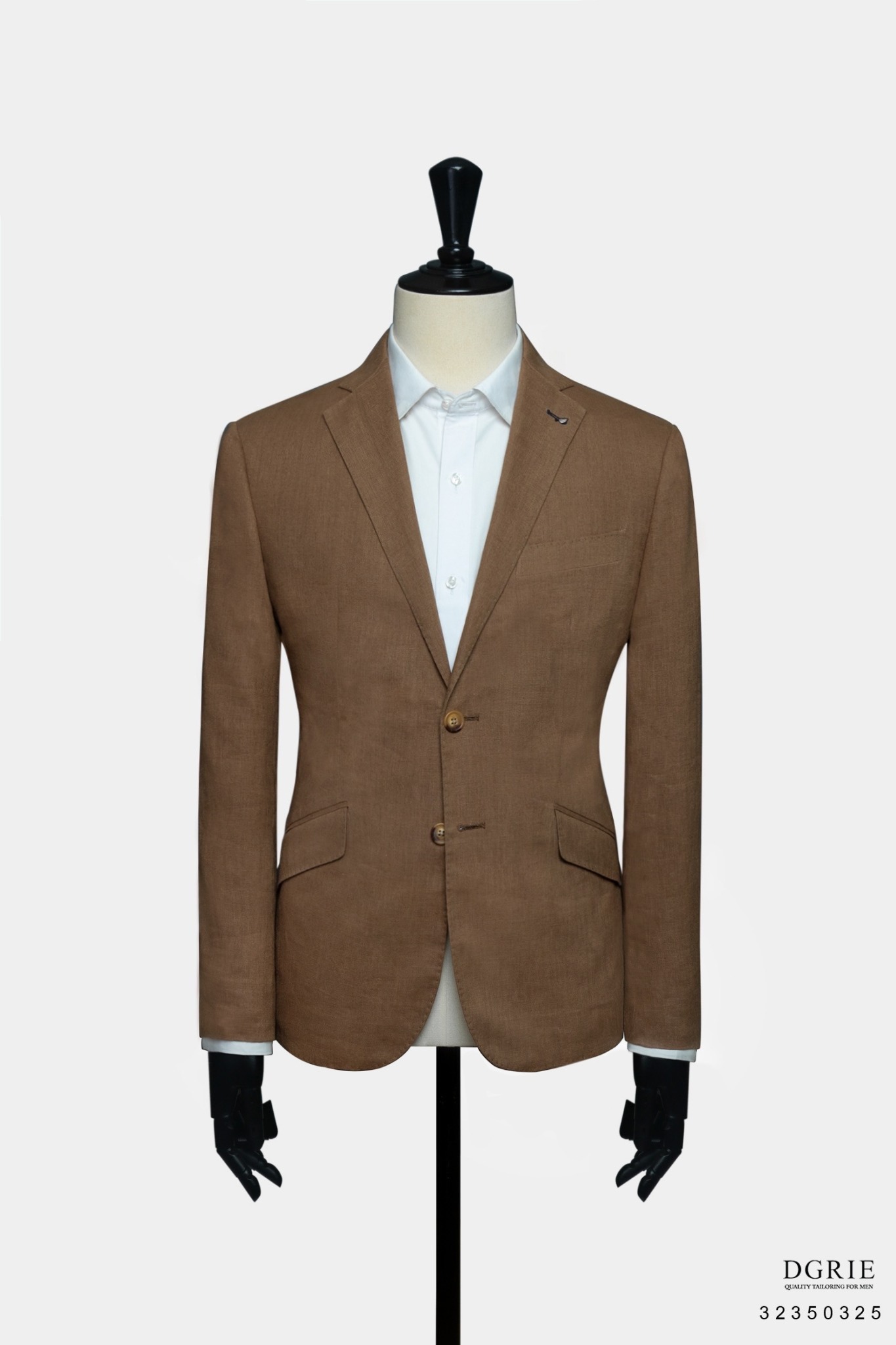 เสื้อสูทลินิน สีน้ำตาล Khaki Linen Jacket - DGRIE