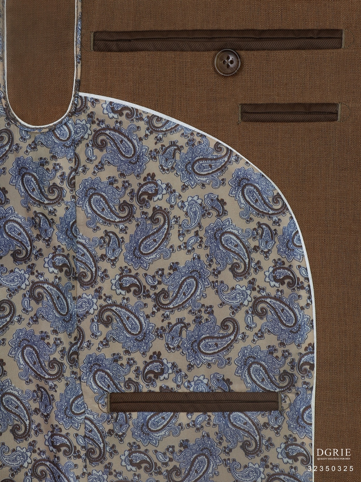 เสื้อสูทลินิน สีน้ำตาล Khaki Linen Jacket - DGRIE