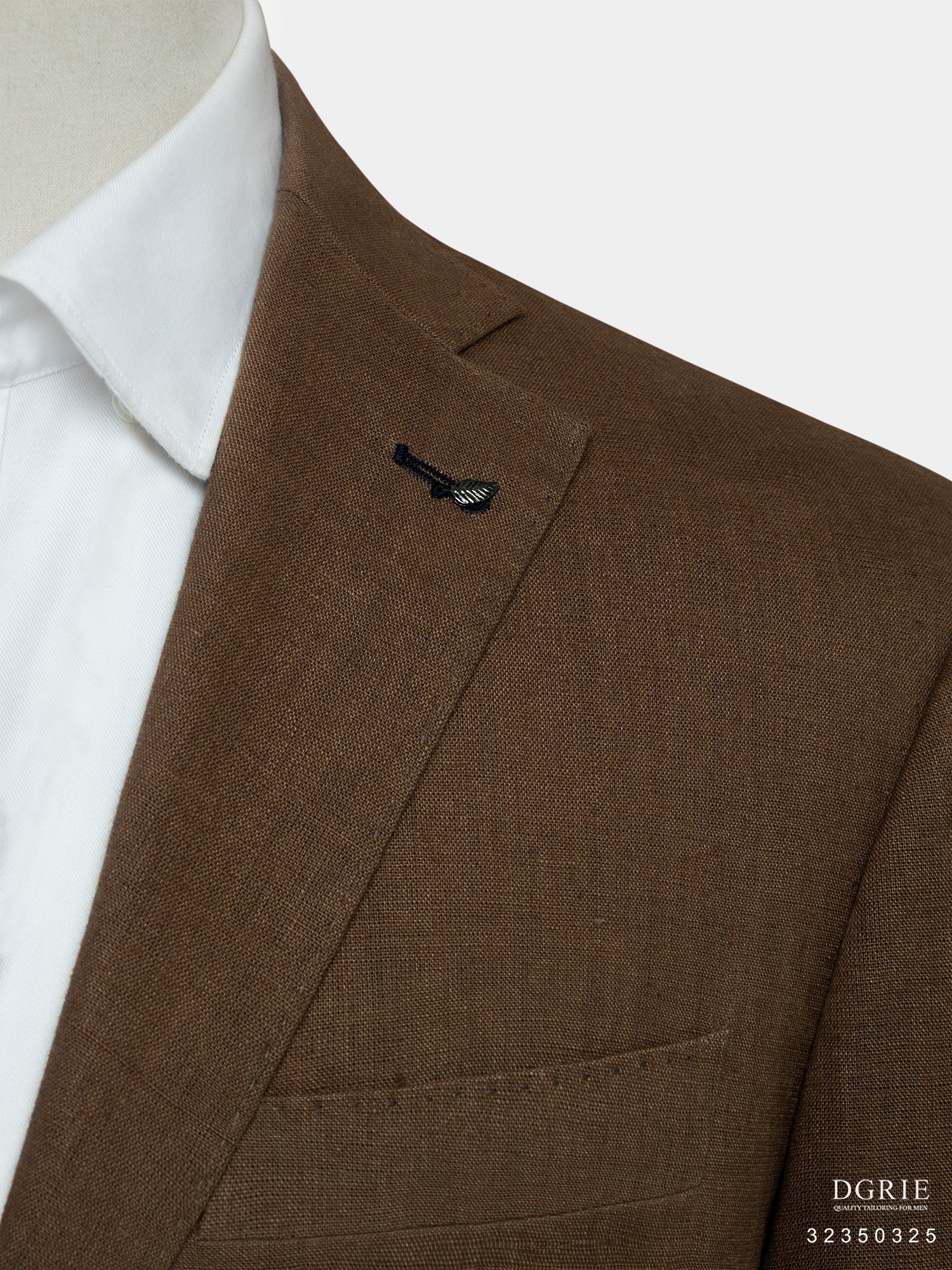 เสื้อสูทลินิน สีน้ำตาล Khaki Linen Jacket - DGRIE