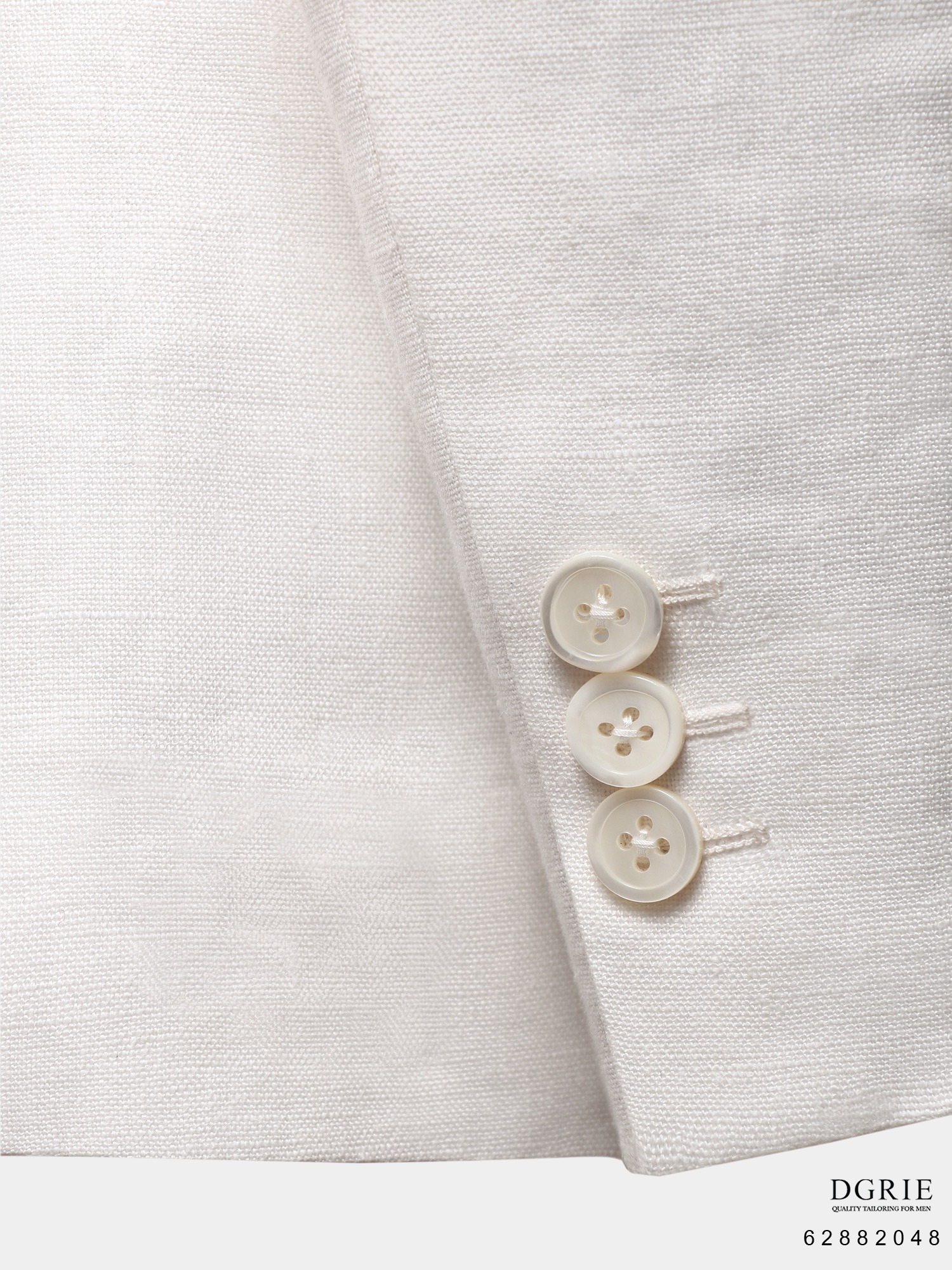 เสื้อสูทสีขาว Peak Lapel Ivory Linen Sport Jacket
