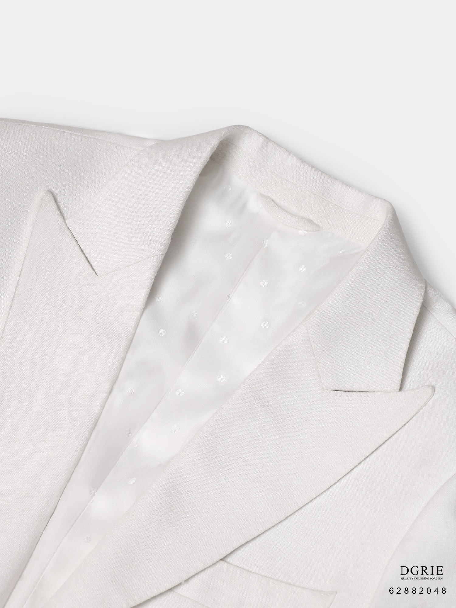 เสื้อสูทสีขาว Peak Lapel Ivory Linen Sport Jacket