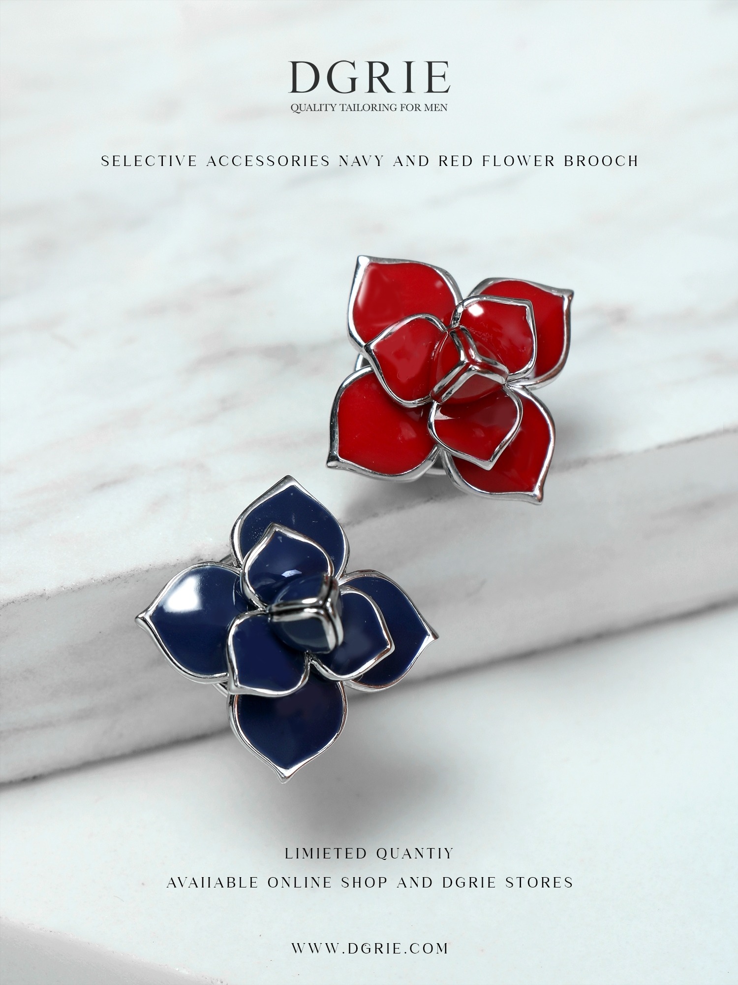 394D2B68-0A5B-4E97-9FE8-65A6D6D1E651 เข็มกลัด เสื้อสูท Retro Floral Brooch - DGRIE