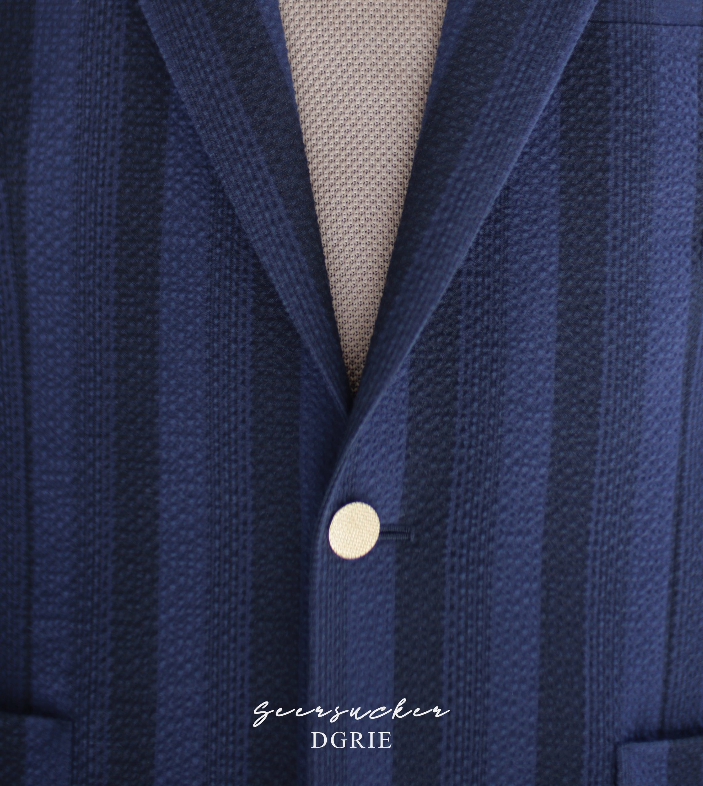ตัดสูท Seersucker Navy Stripe Jacket