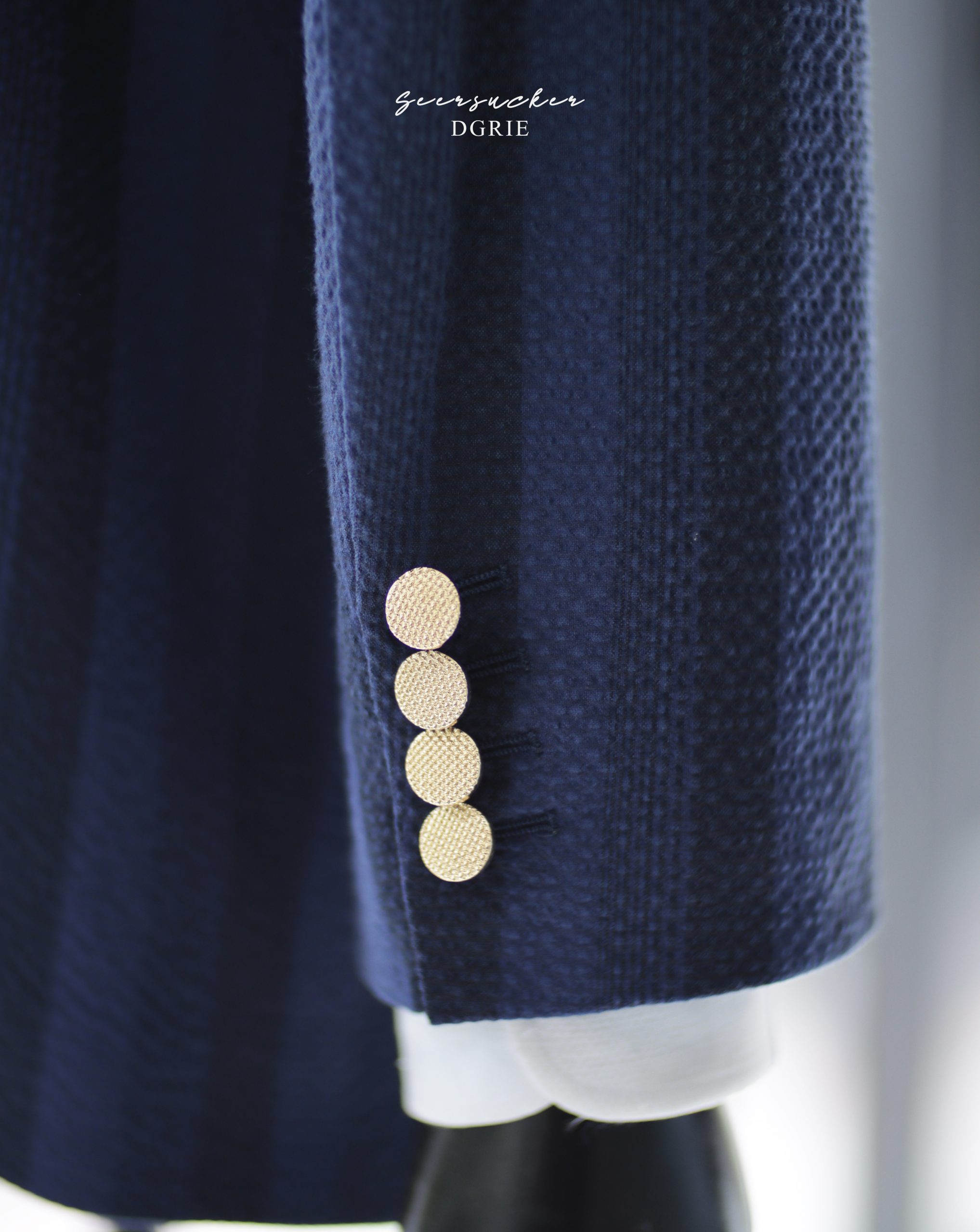 ตัดสูท Seersucker Navy Stripe Jacket