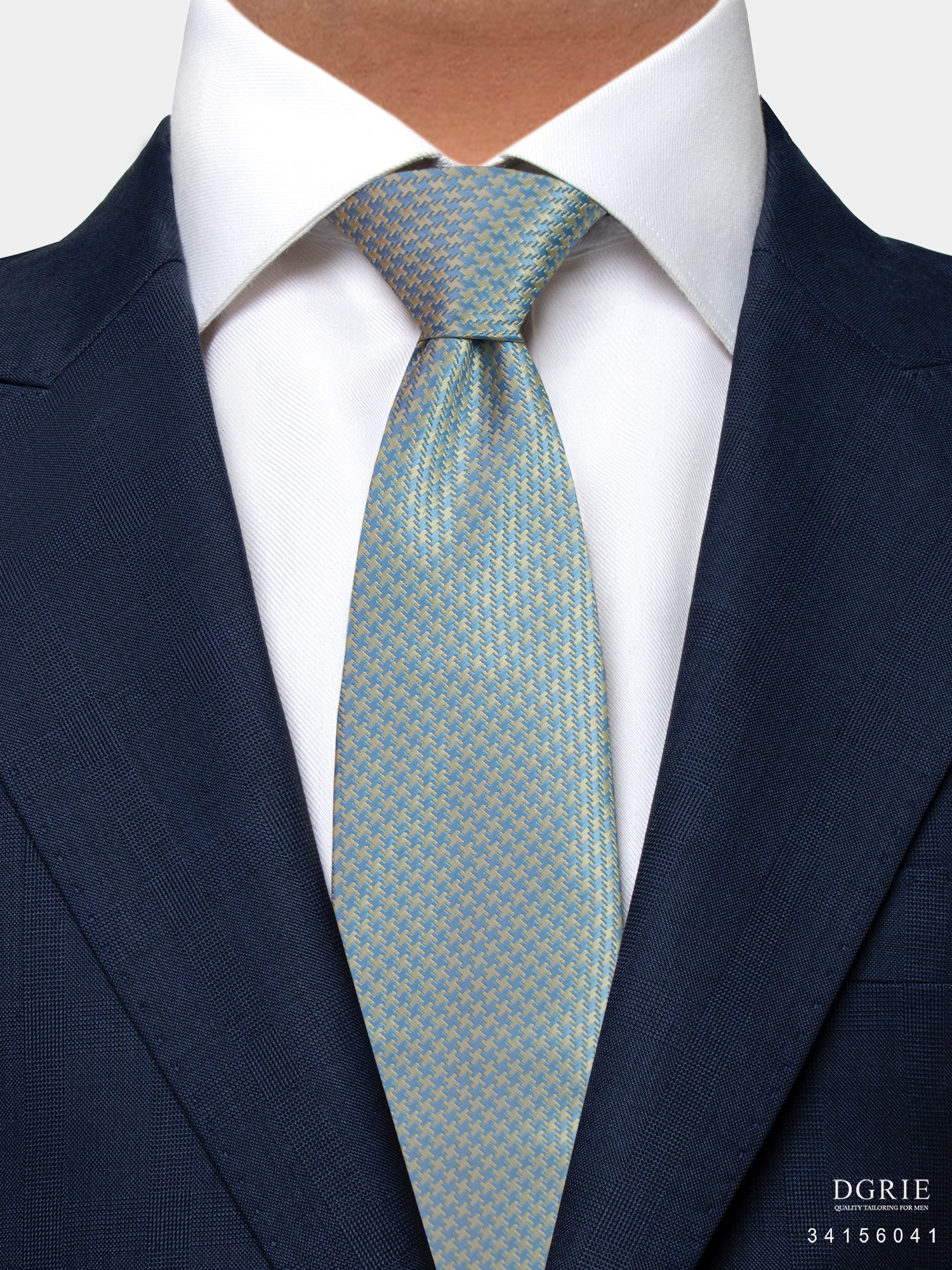 IMG_3773 เนคไท Silk Houndstooth 3 Inch Necktie - DGRIE