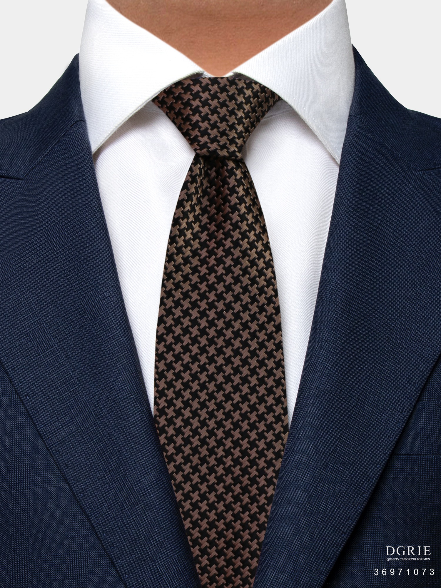 IMG_3775 เนคไท Silk Houndstooth 3 Inch Necktie - DGRIE