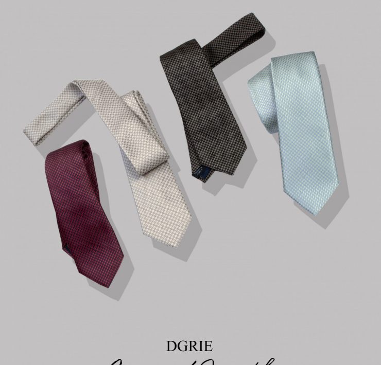 เนคไท Silk Houndstooth 3 Inch Necktie - DGRIE 19 เนคไท Silk Houndstooth 3 Inch Necktie - DGRIE