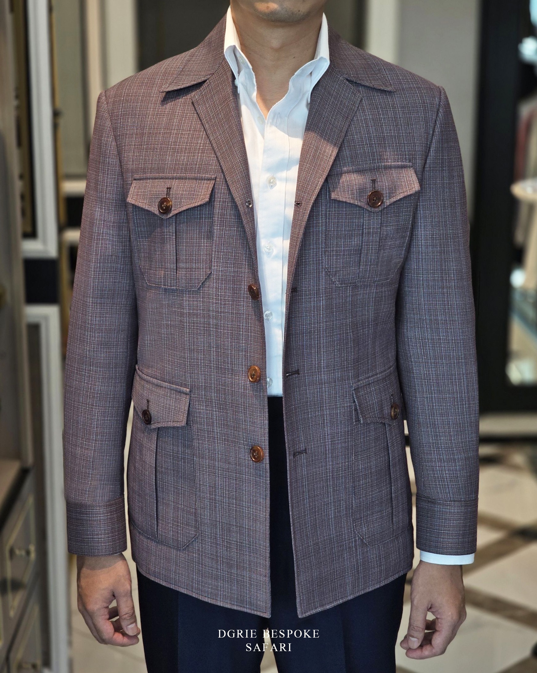 DGRIE BESPOKE PURPLE SAFARI JACKET