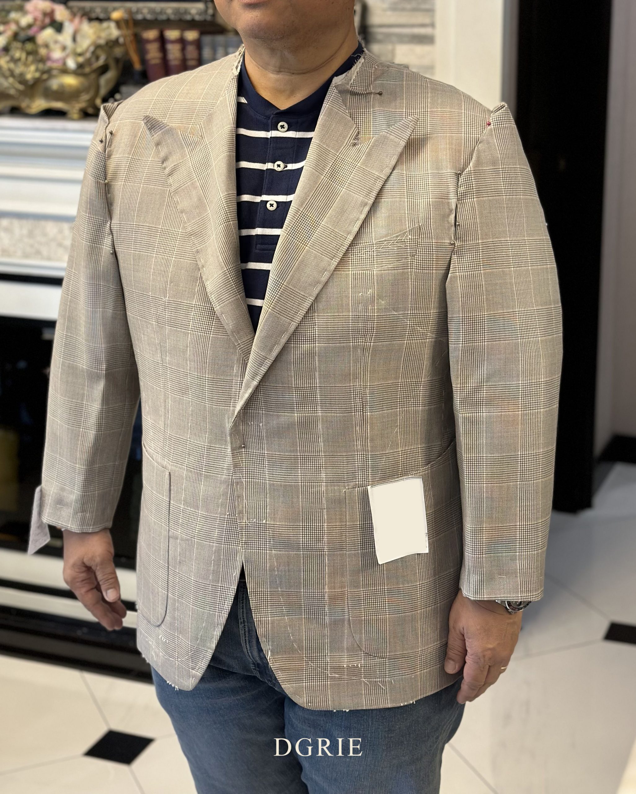 ตัดสูท DGRIE Canvas Brown Check Jacket