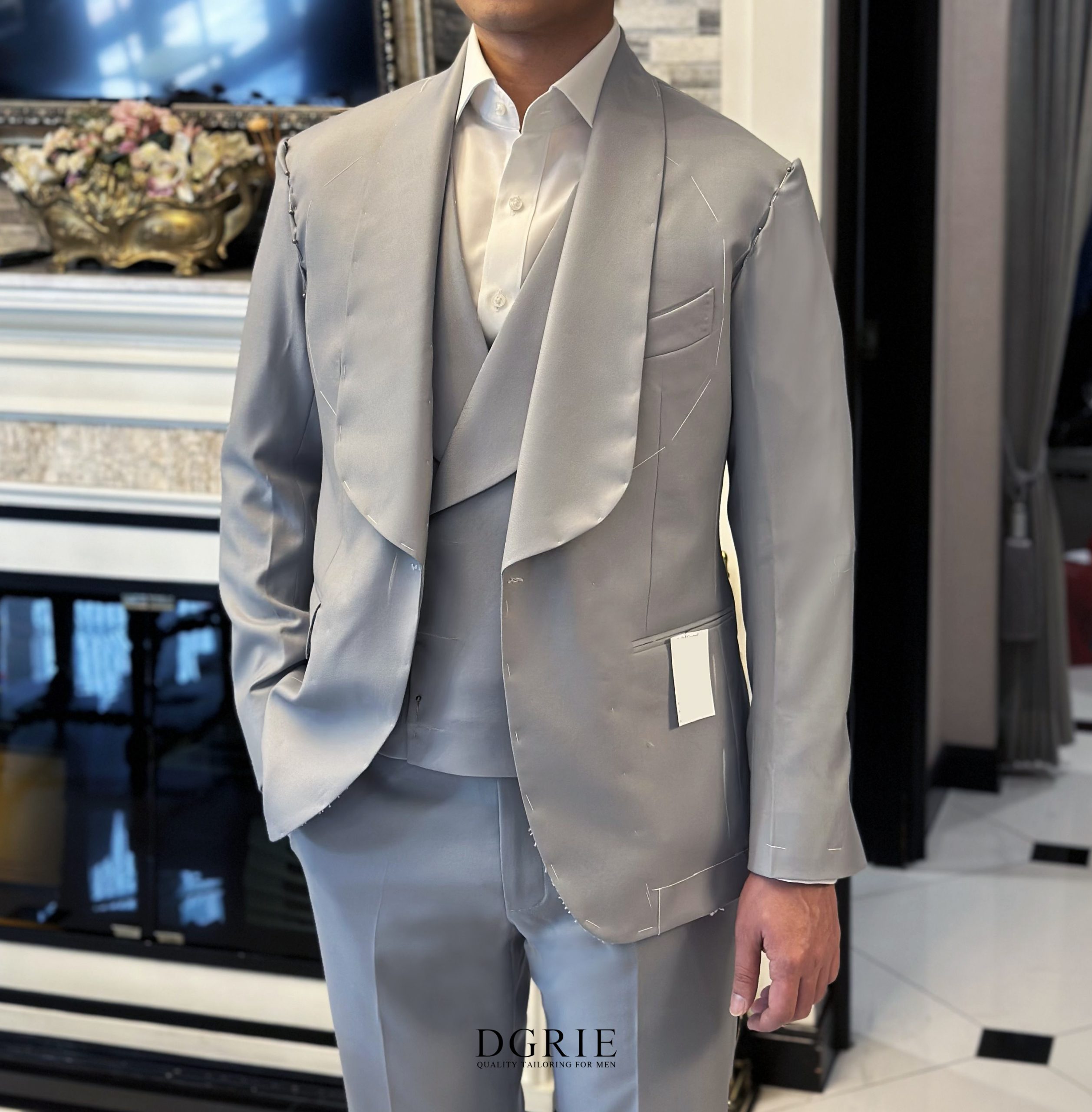 ตัดสูท แต่งงาน DGRIE Classic Shawl Lapel 3 piece Suit