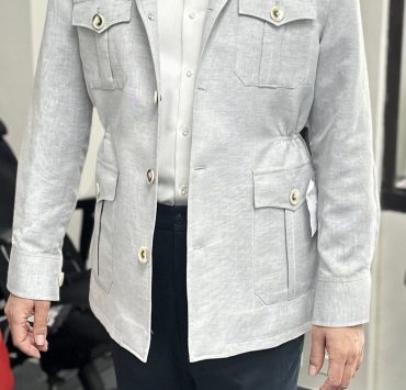 DGRIE CUSTOM LIGHT GREY LINEN SAFARI