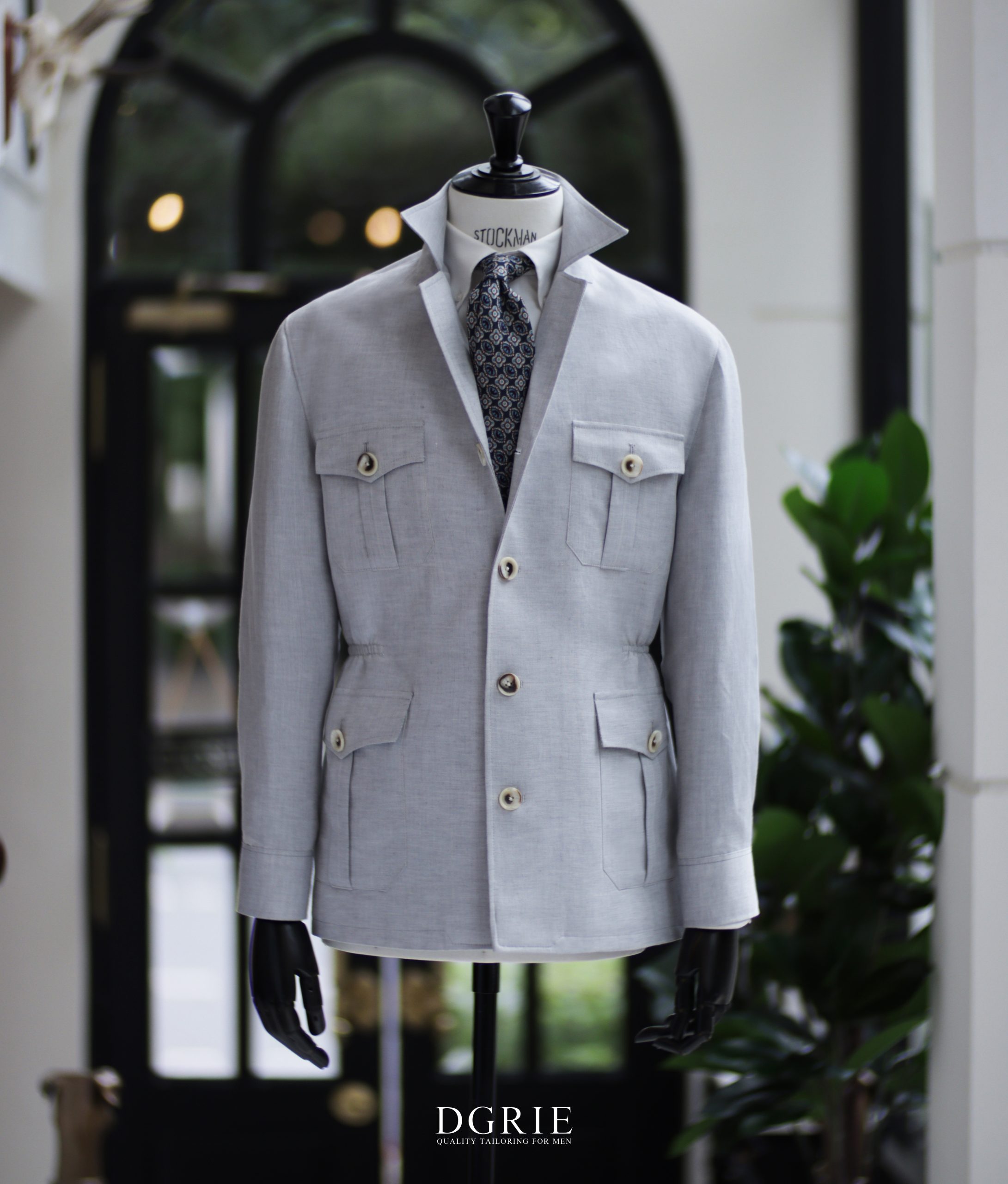 DGRIE LIGHT GREY LINEN SAFARI