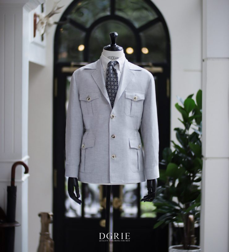DGRIE LIGHT GREY LINEN SAFARI