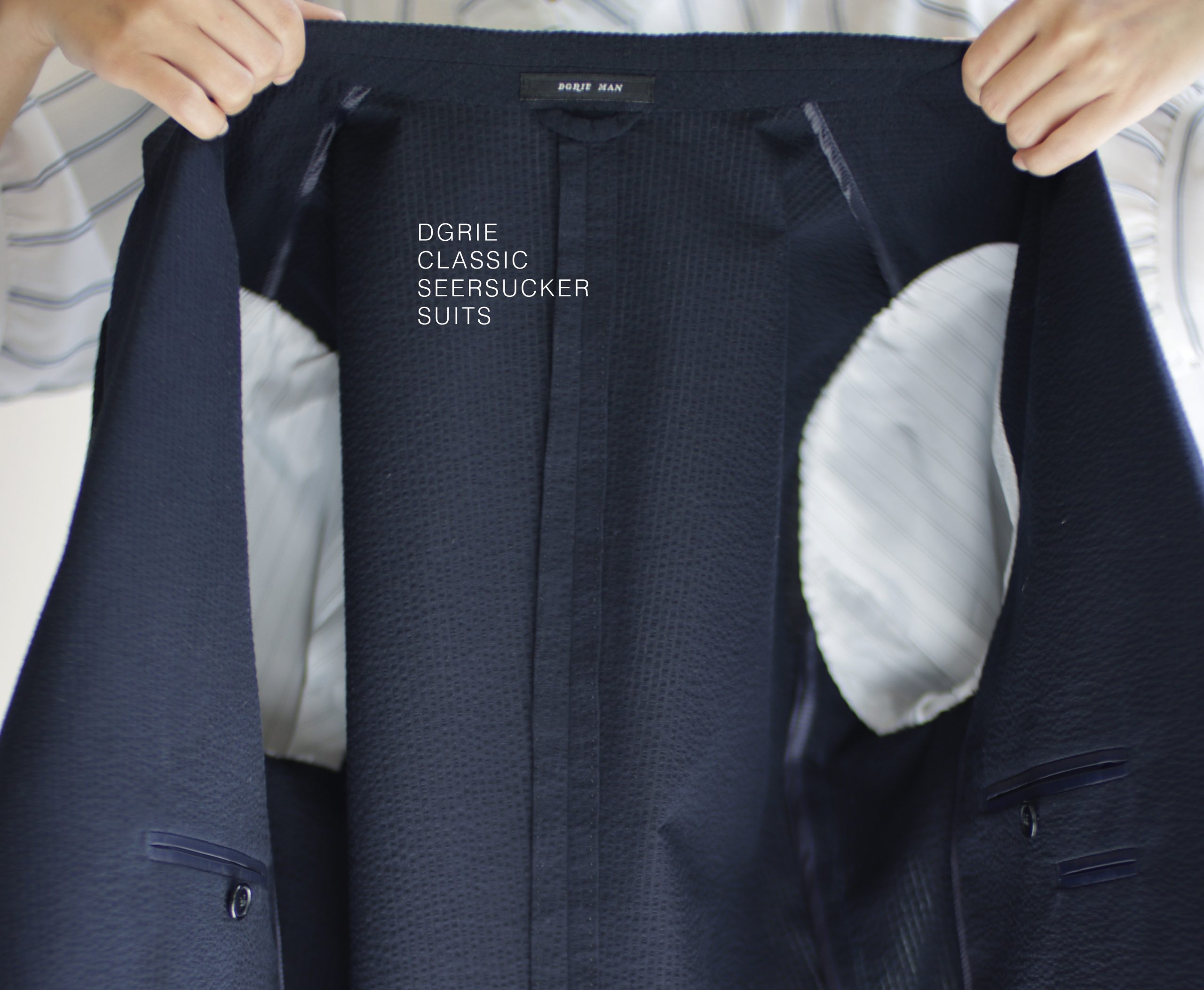 ตัดสูท DGRIE Navy Seersucker Jacket