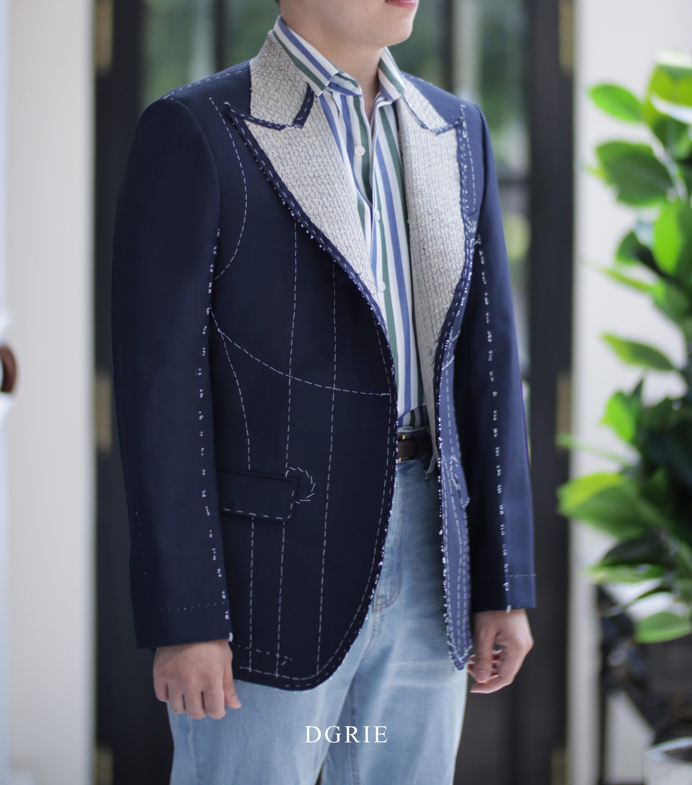 ตัดสูทหางม้า ปกแหลม DGRIE Fitting Peak Lapel Full Canvas Suit