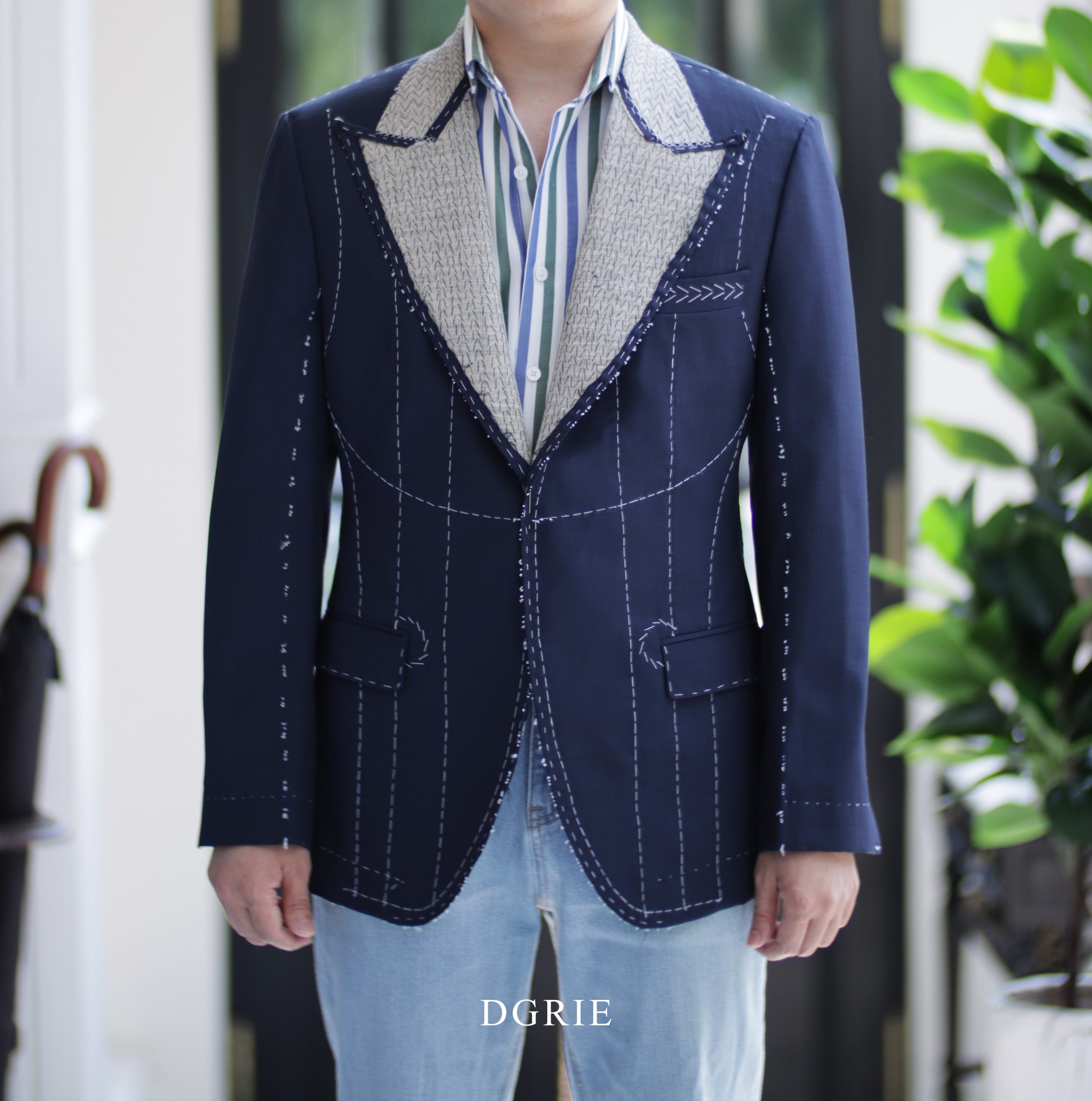 ตัดสูทหางม้า ปกแหลม DGRIE Fitting Peak Lapel Full Canvas Suit