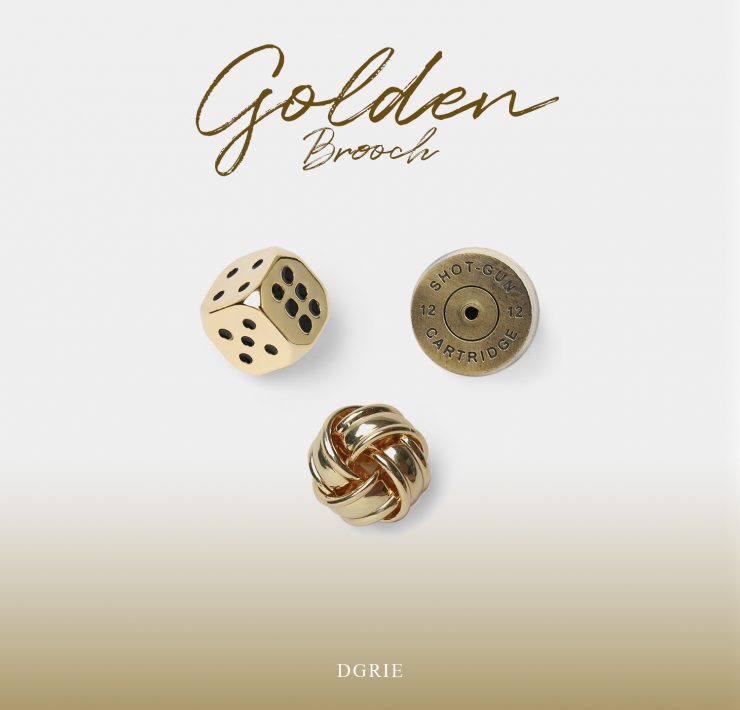 เข็มกลัดติดปกสูท Mix vintage gold brooch - DGRIE 17 เข็มกลัดติดปกสูท Mix vintage gold brooch - DGRIE