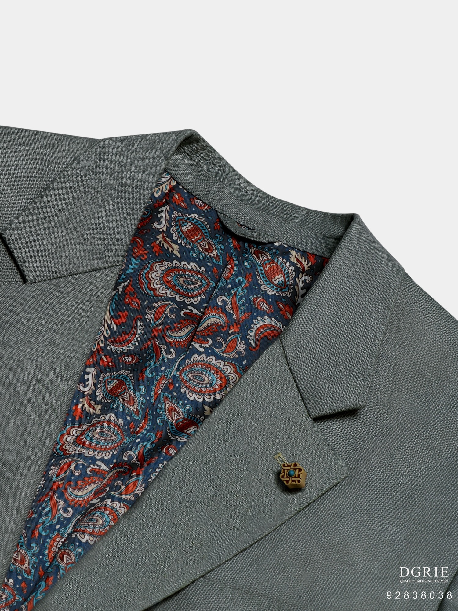 เสื้อสูทลินิน Sage Green Poland Linen Jacket