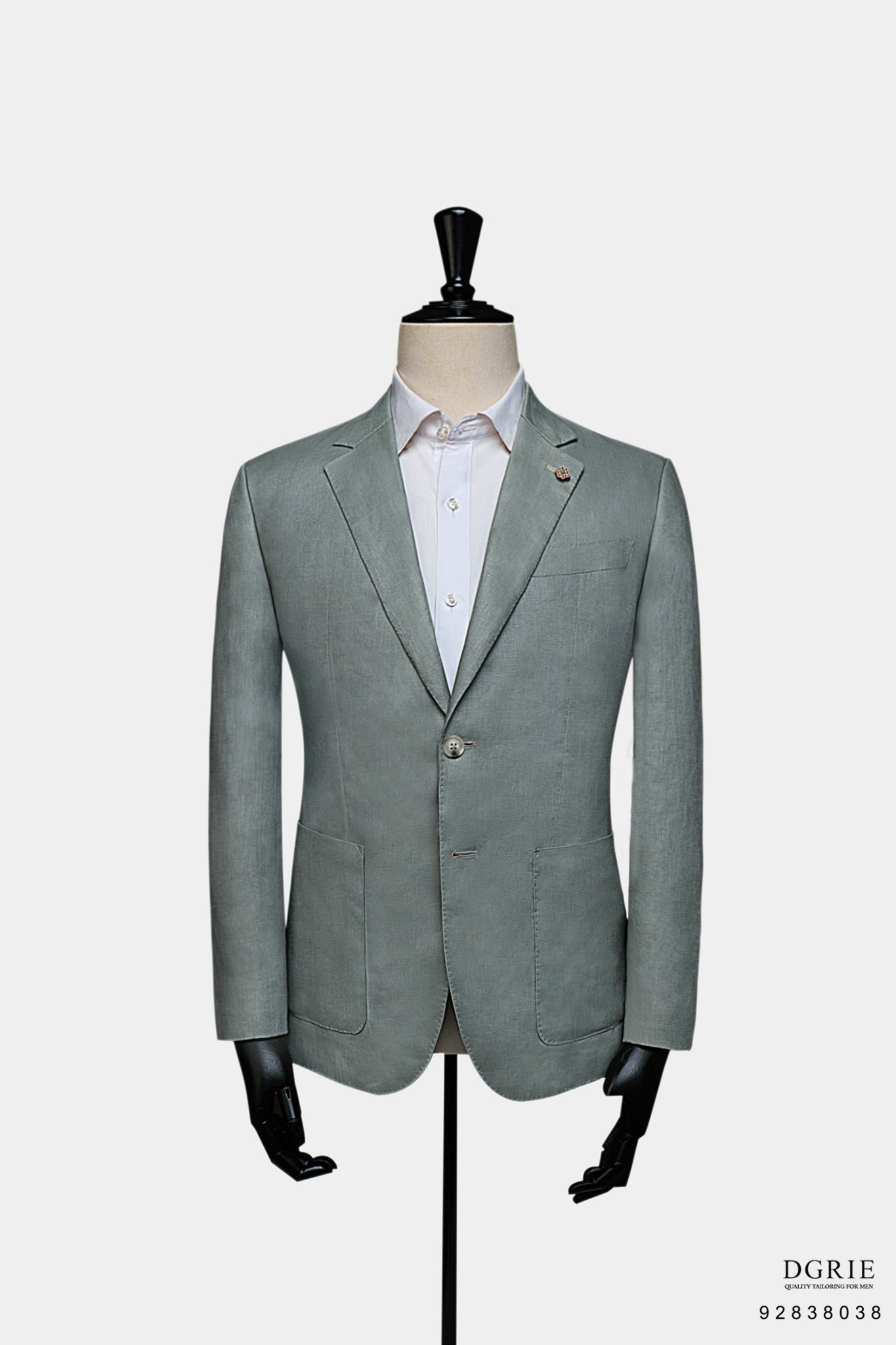 เสื้อสูทลินิน Sage Green Poland Linen Jacket