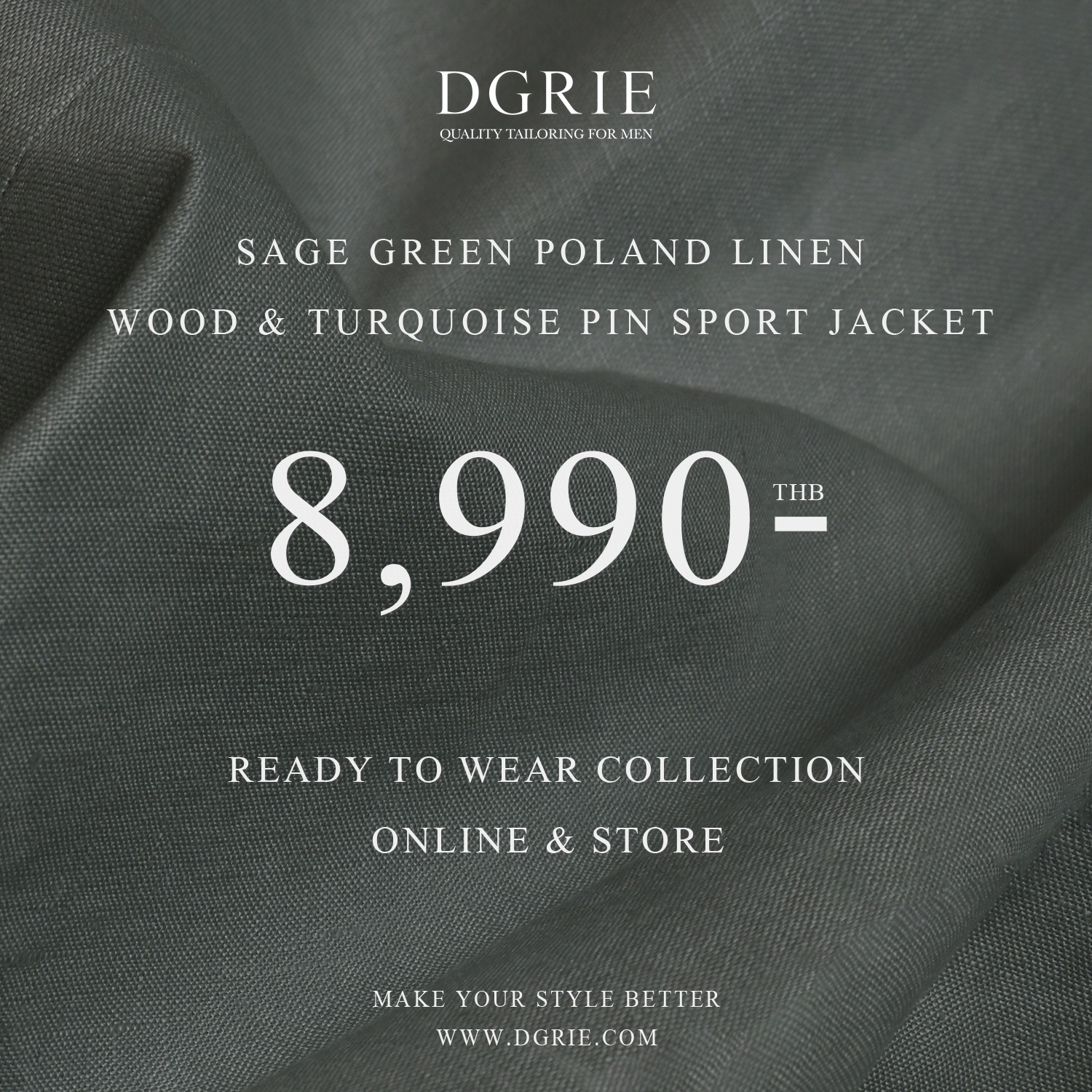 เสื้อสูทลินิน Sage Green Poland Linen Jacket