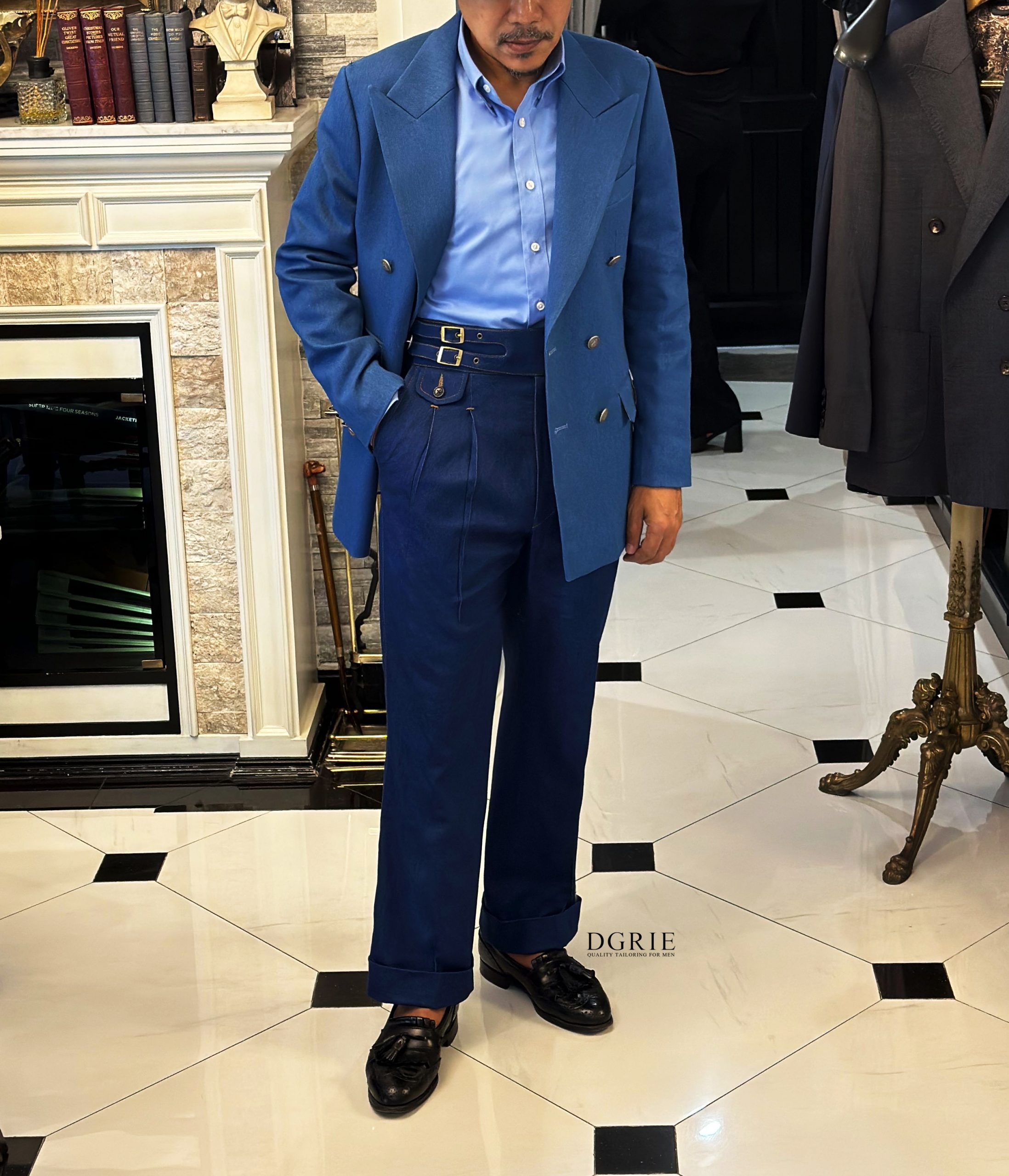 DGRIE - Navy Denim Suits ตัดสูทยีนส์ Classic Fit