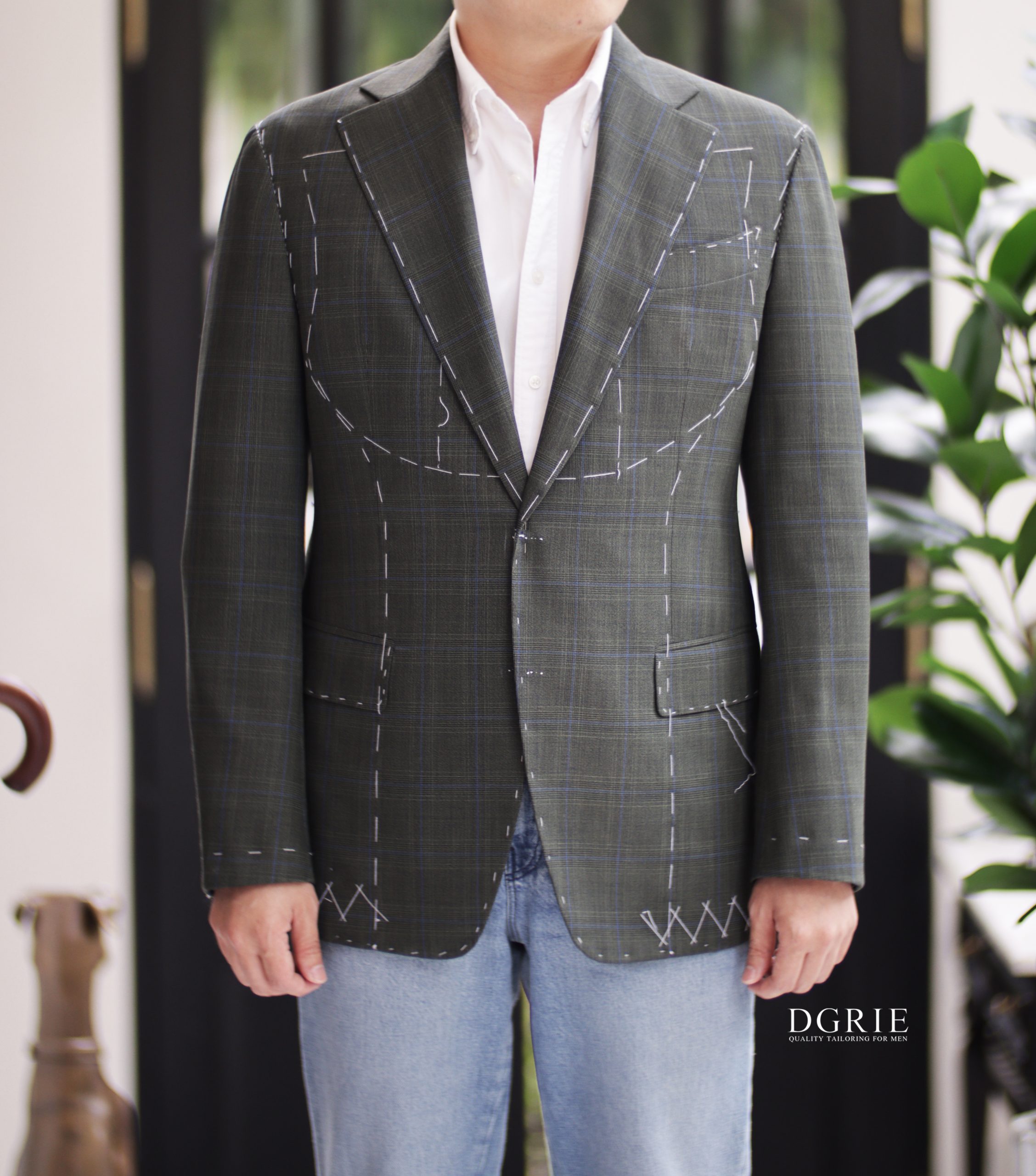 IMG_9743 copy ตัดสูท DRAGO GREEN CHECK BLUE CLASSIC SUITS