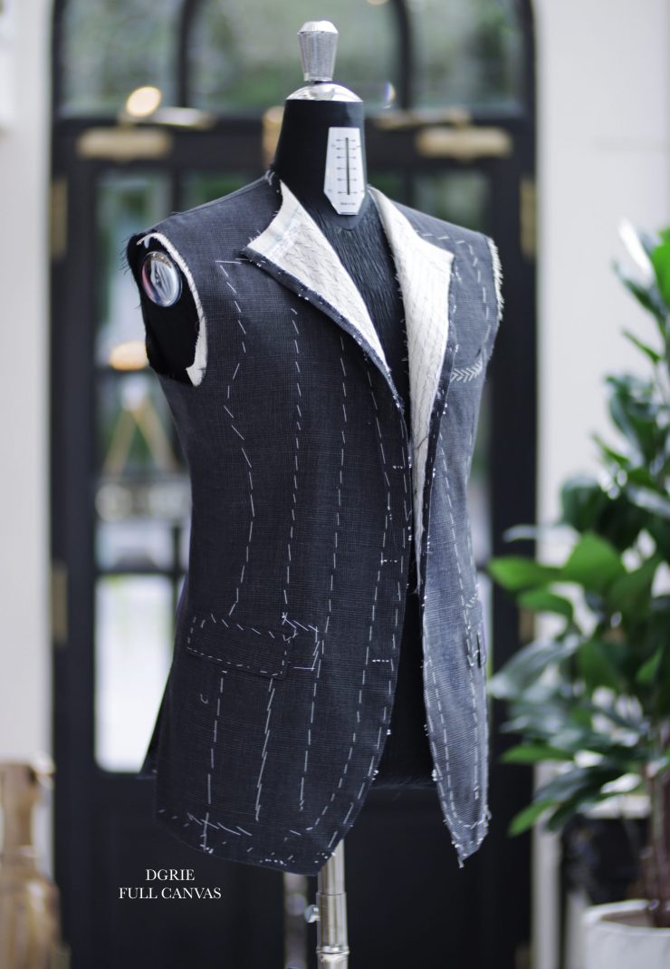 ตัดสูทหางม้า Grey Check Full Canvas Suits
