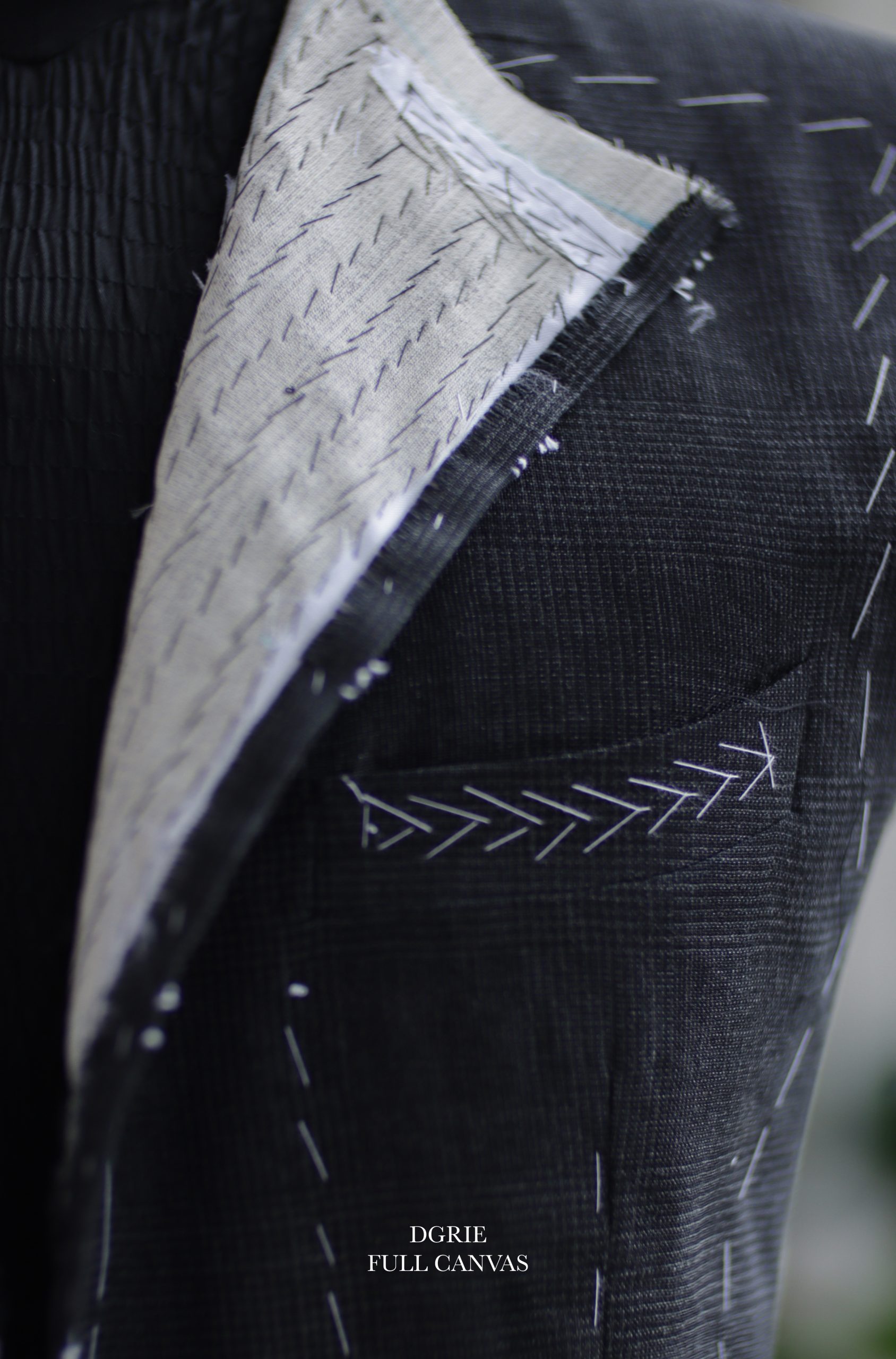 ตัดสูทหางม้า Grey Check Full Canvas Suits