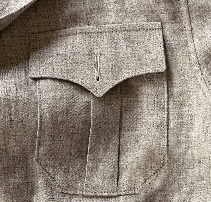 ตัดเสื้อซาฟารี ลินิน DGRIE Linen Safari Jacket Pocket 21 ตัดเสื้อซาฟารี ลินิน DGRIE Linen Safari Jacket Pocket