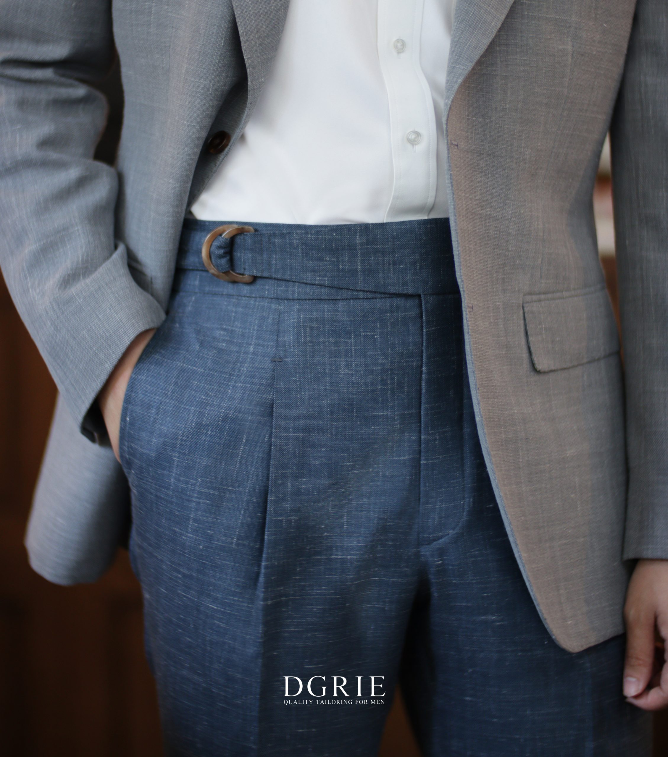 IMG_7358 copy DGRIE PANTS 59 - ตัดกางเกงวินเทจ Wool Silk Linen D-ring Adjuster Pants