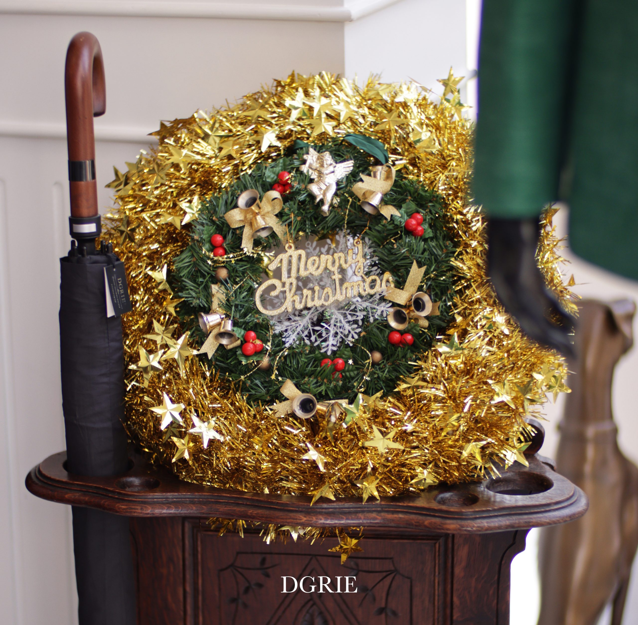 Happy X'mas day - DGRIE Green & Red, Wool Silk Linen Green Sport Jacket