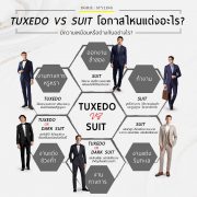 Tuxedo vs Suit โอกาสไหนควรแต่งอะไร?