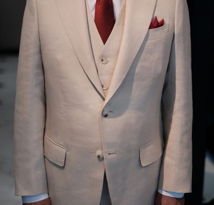 ตัดสูทหางม้า Irish Linen Handmade Full Canvas Suit