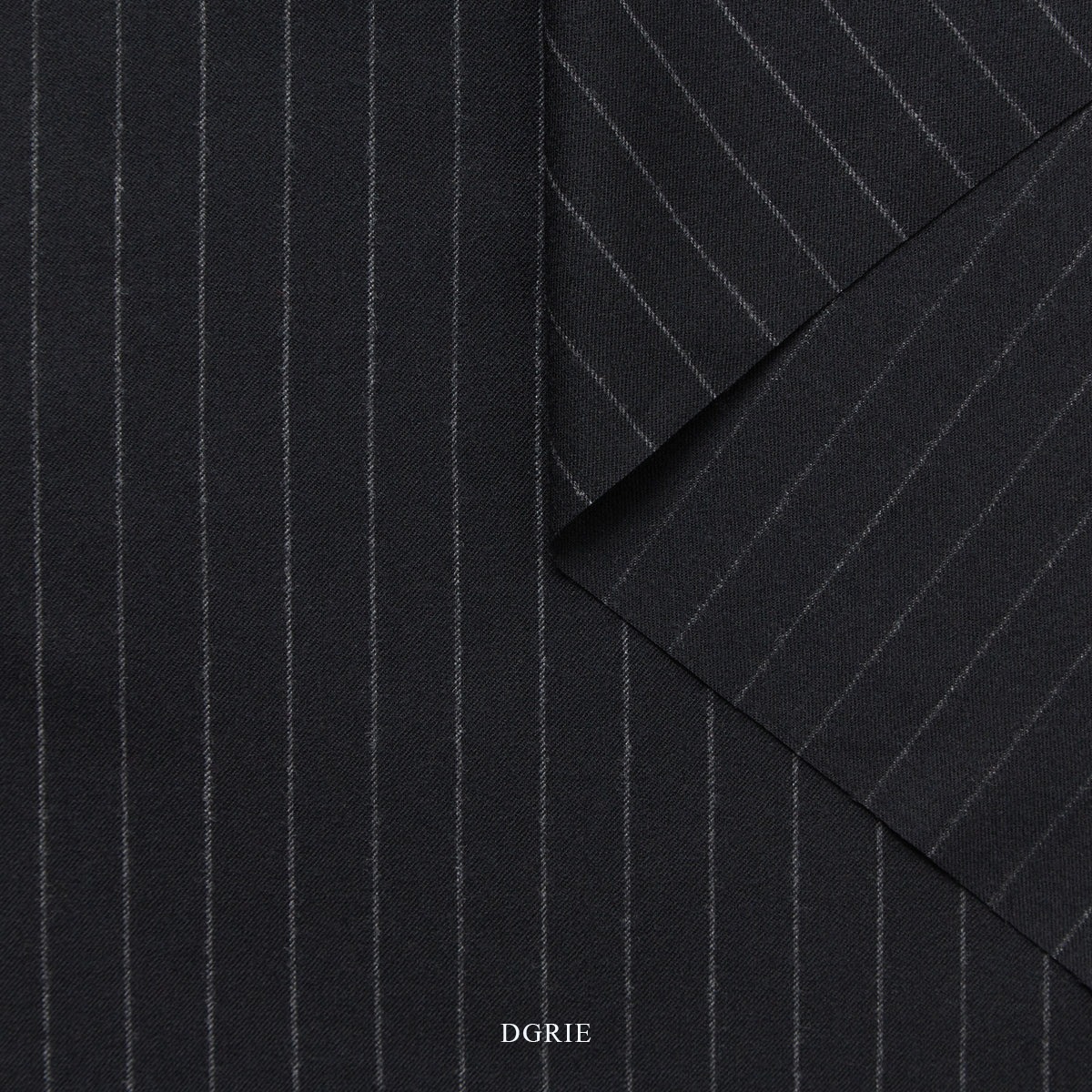fabric stripess copy ตัดสูทลายทางสีดำ DGRIE BLACK PINSTRIPE FLANNEL SUITS