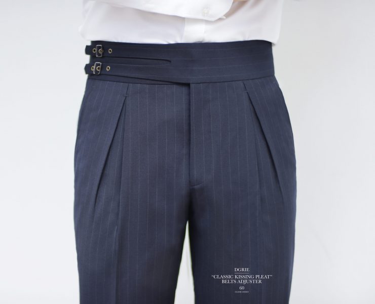 ตัดกางเกง DGRIE PANTS 60 : KISSING PLEAT BELTS ADJUSTER