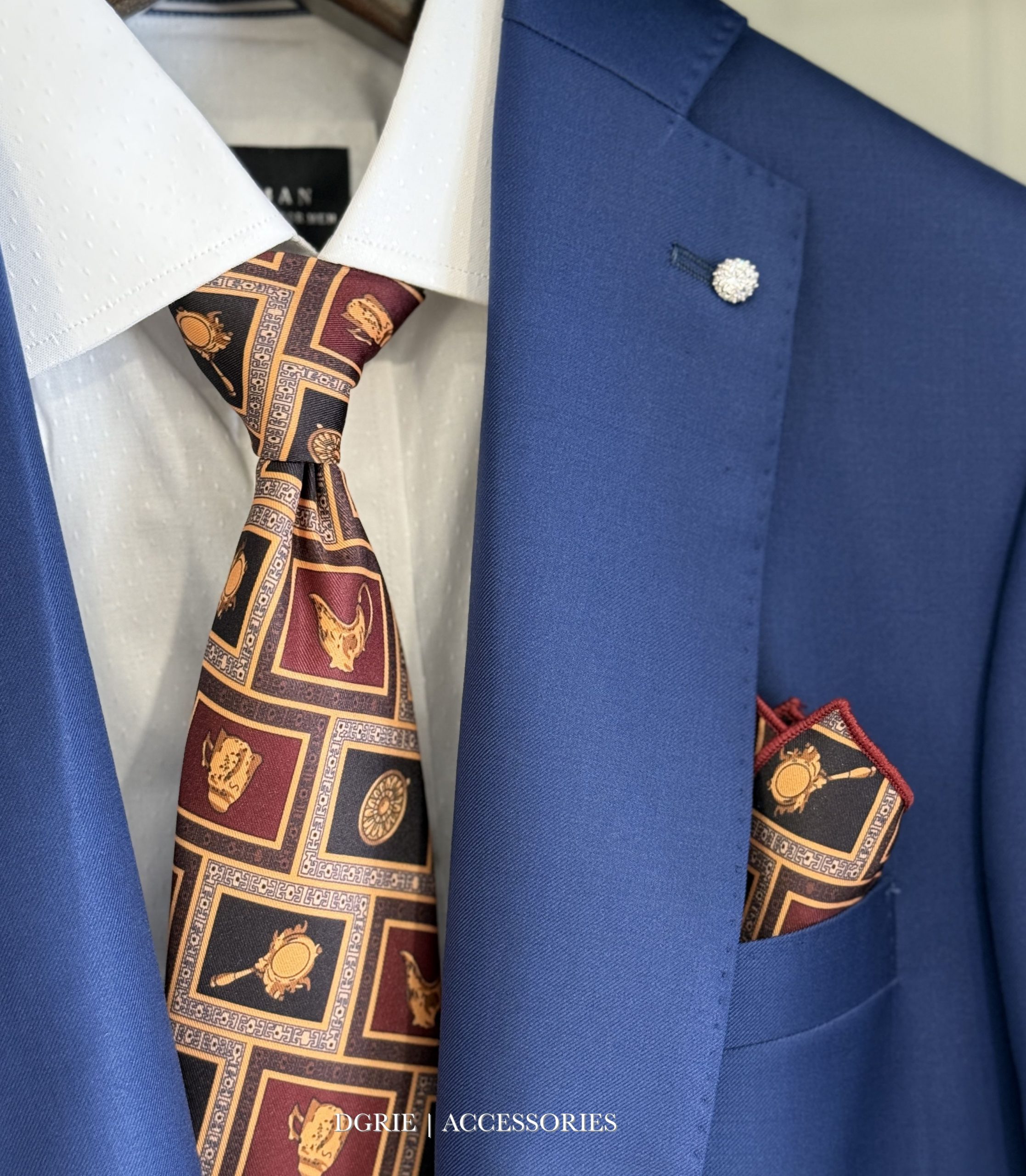DGRIE Accessories เนคไท ผ้าเช็ดหน้า เครื่องประดับ สำหรับสูท