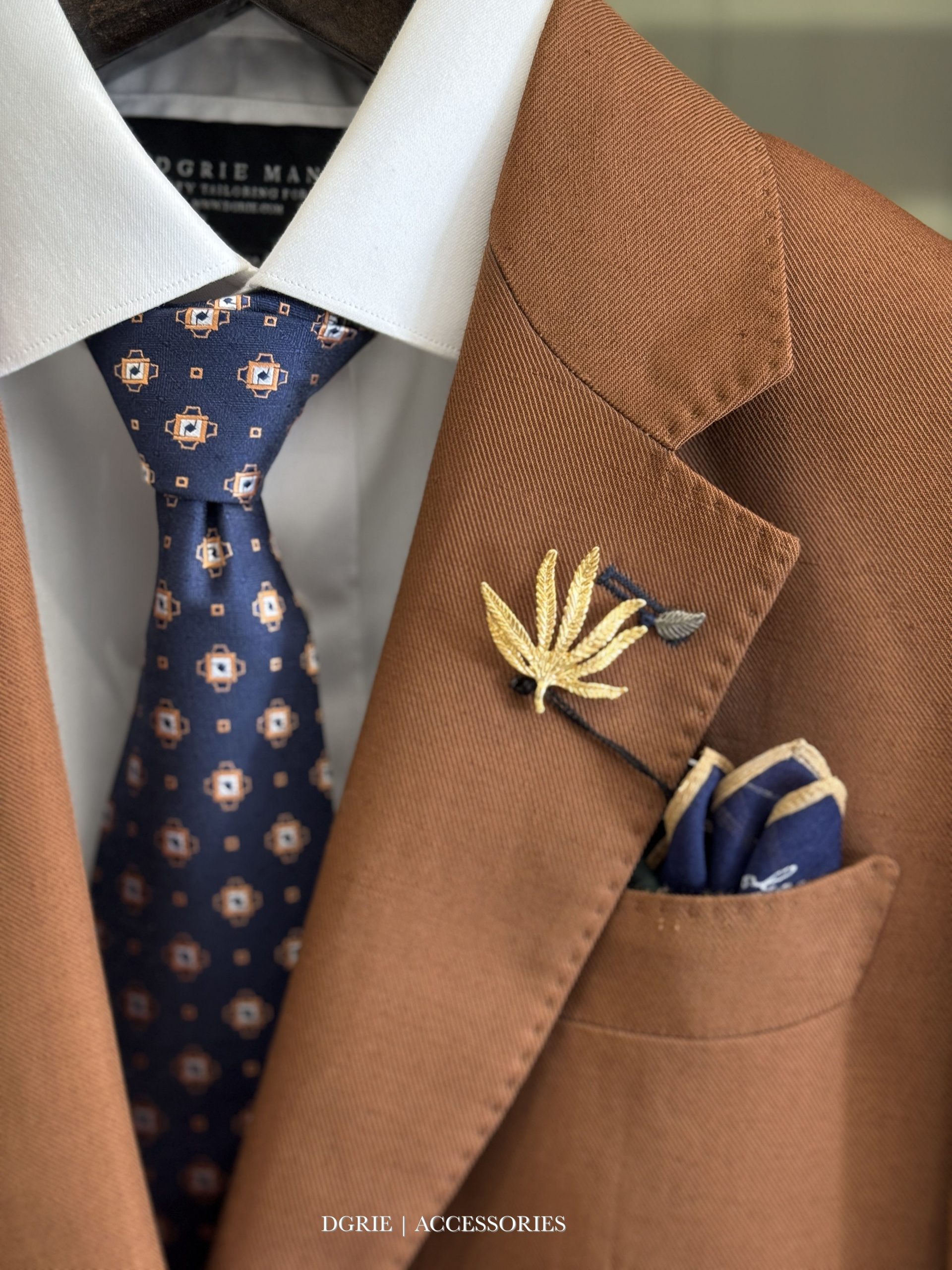 DGRIE Accessories เนคไท ผ้าเช็ดหน้า เครื่องประดับ สำหรับสูท
