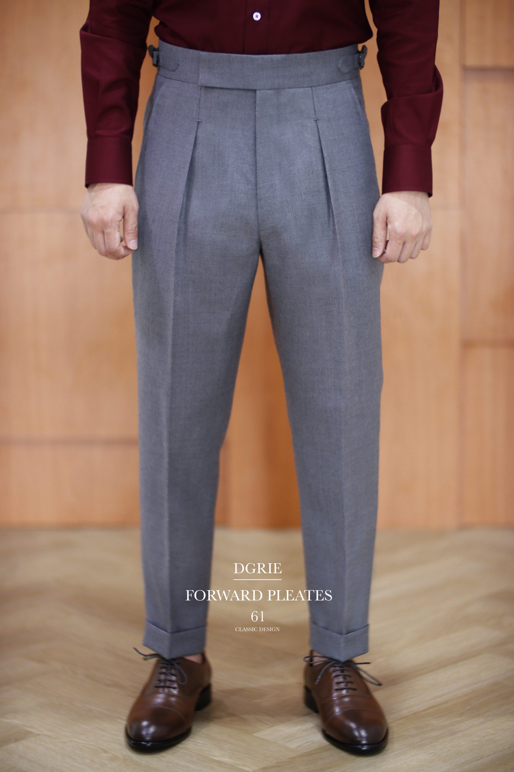 DGRIE PANTS 61: ตัดกางเกงเอวสูง จีบทวิส Forward Pleates Classic Pants
