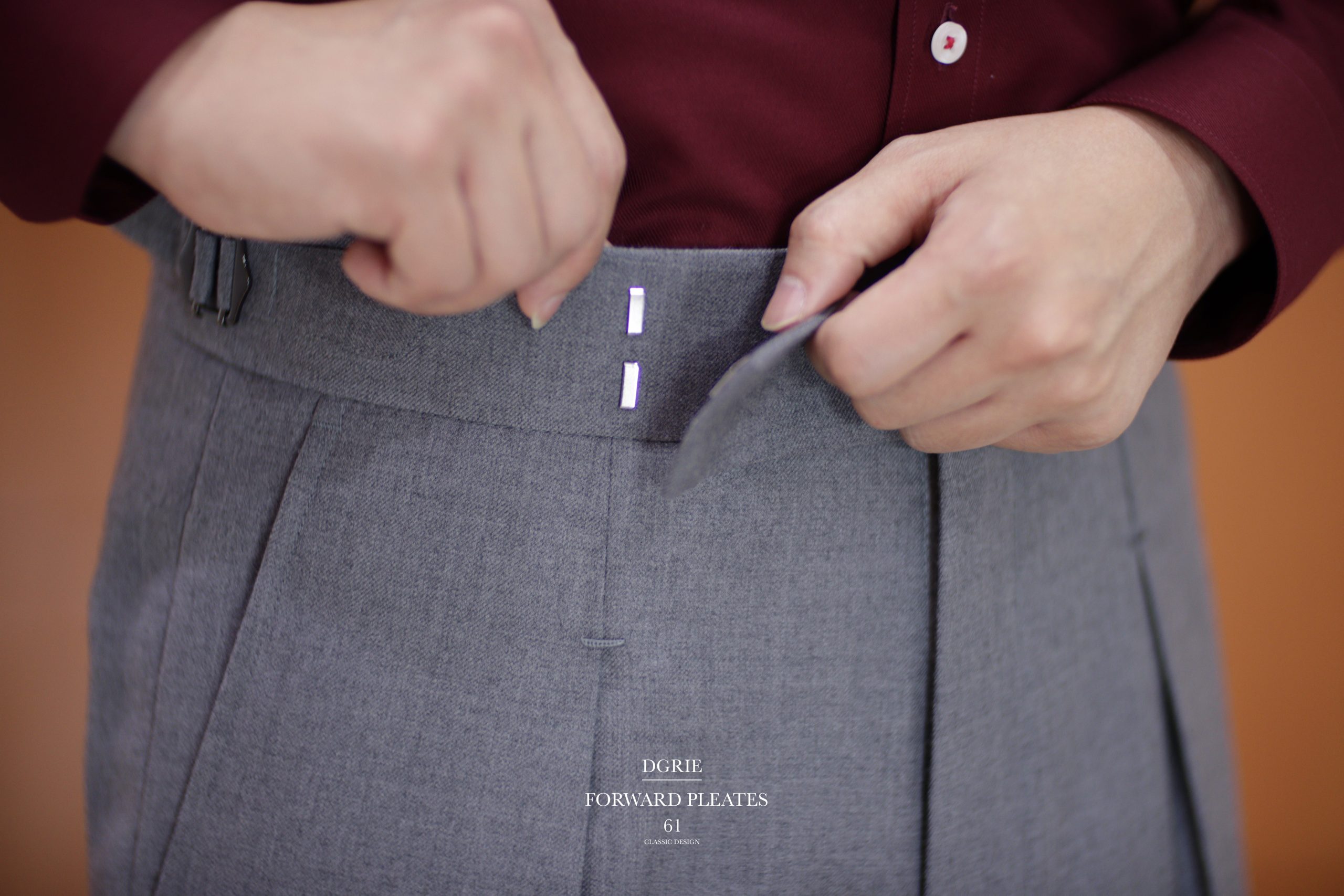 DGRIE PANTS 61: ตัดกางเกงเอวสูง จีบทวิส Forward Pleates Classic Pants