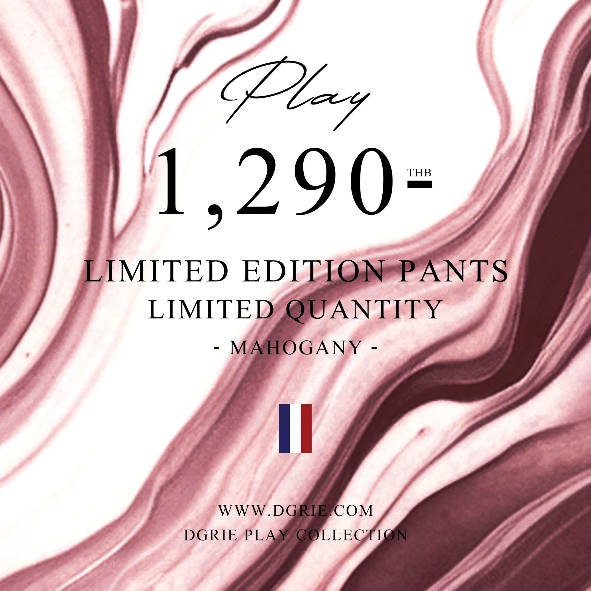 กางเกงสีแดง DGRIE PLAY Mahogany Pants