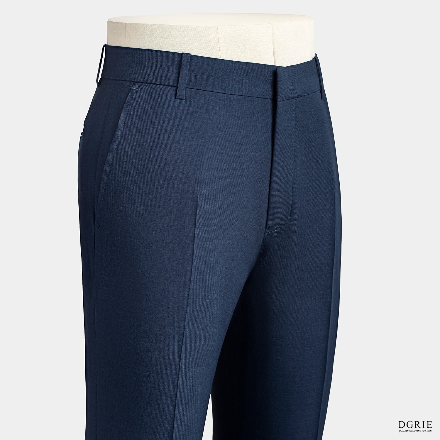 535C4094-6CAD-41AA-8B30-0D612FD95E3C DGRIE PLAY - กางเกงสีน้ำเงิน Slim fit Wool Admiral Blue
