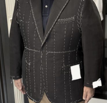 ตัดสูท Fitting Window Black Hand-Lapel Canvas Suits