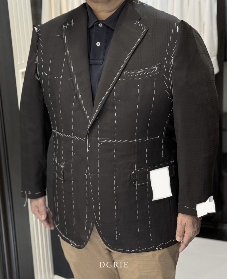 ตัดสูท Fitting Window Black Hand-Lapel Canvas Suits